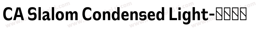CA Slalom Condensed Light字体转换